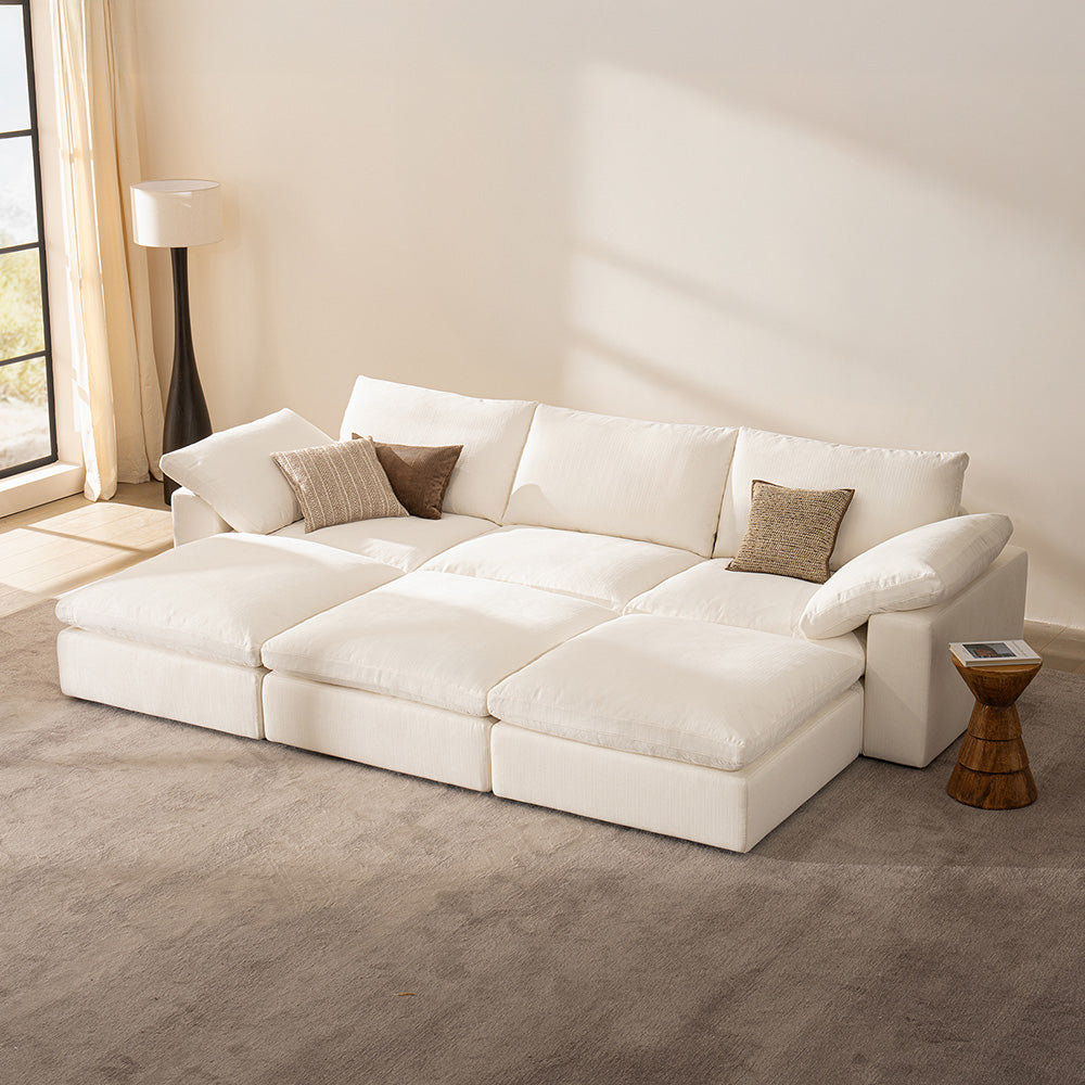 DiamonCloud D 3+3 Set 6 Seater Sofa with Ottoman