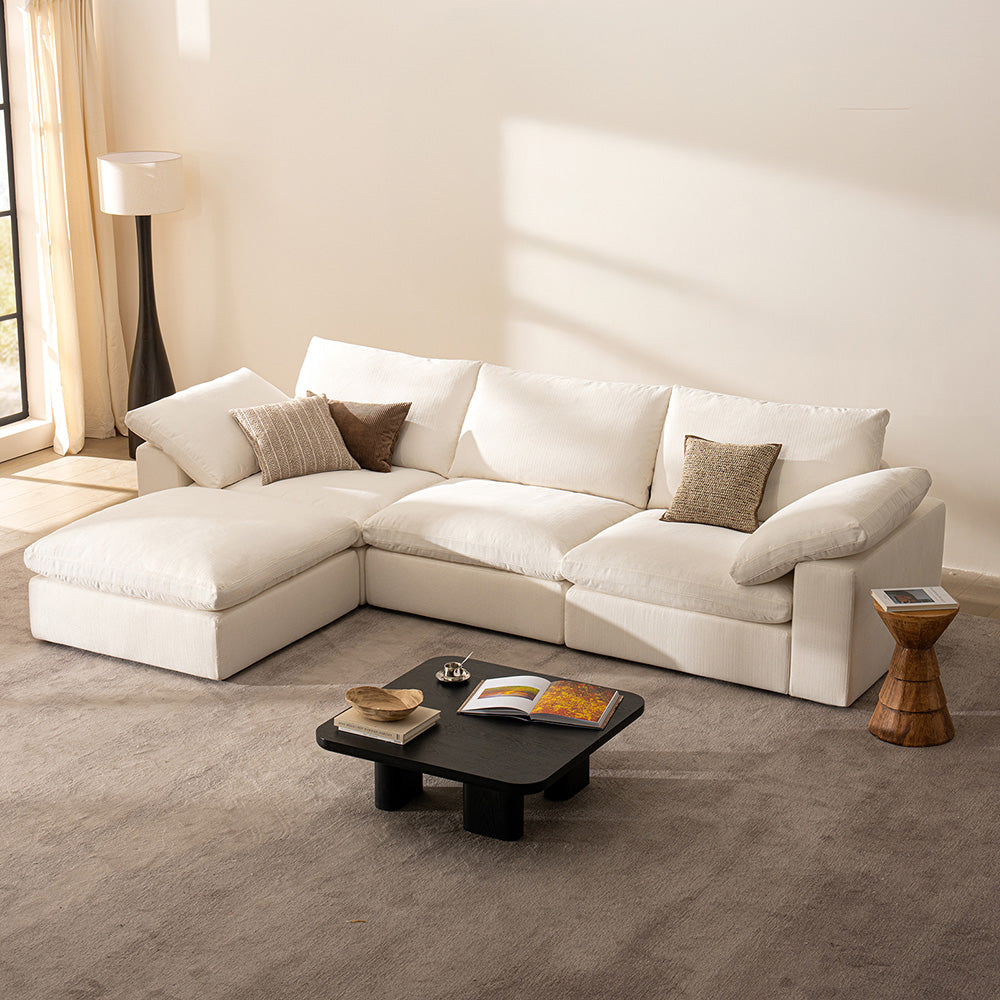DiamondCloud D 3+1 Set 4 Seater Sofa with Ottoman