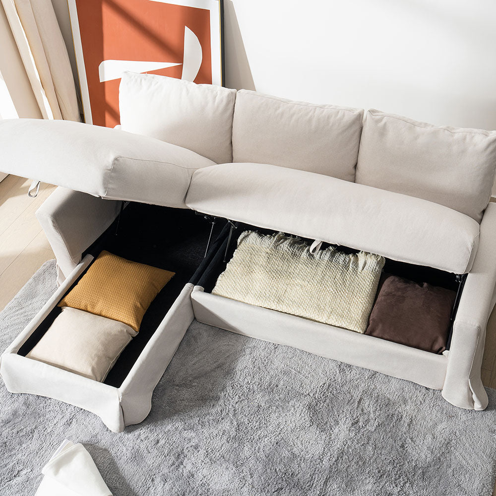 Storage Space for Chaise and Seater