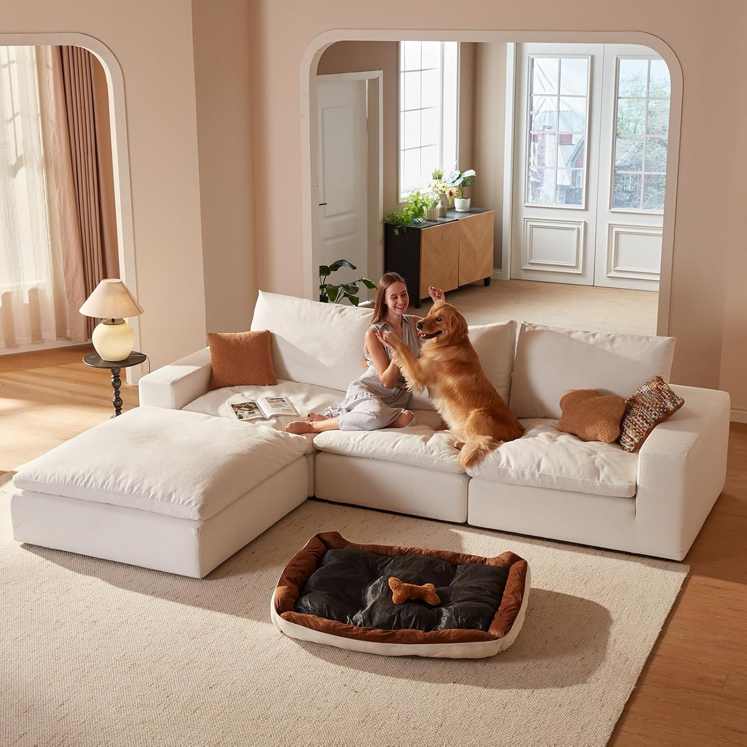 Replacement Covers for Cloud Modular Sectional Sofa (3 Seater + Ottoman)