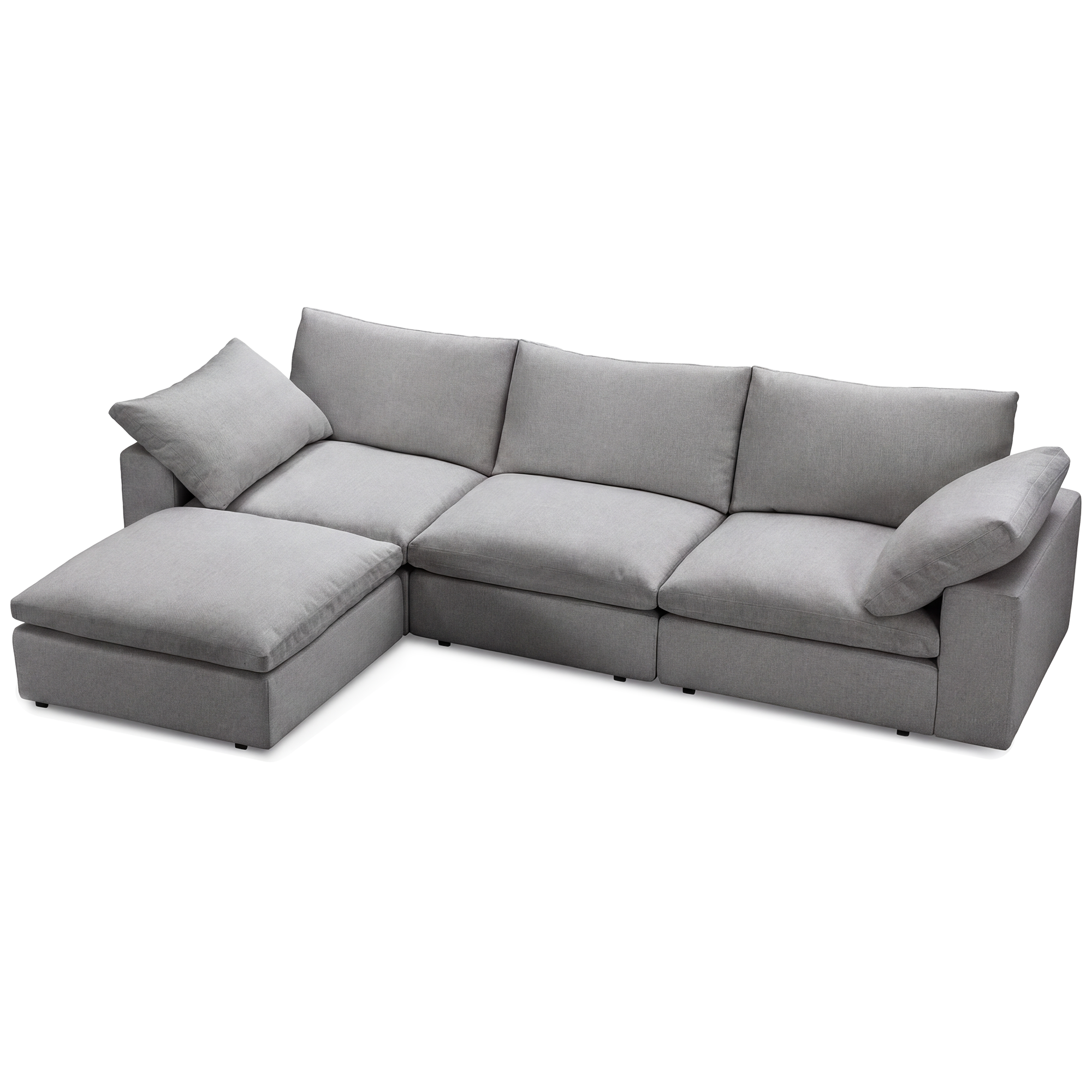 Replacement Covers for DiamondCloud D 3+1 Set 4-Seater Sofa with Ottoman