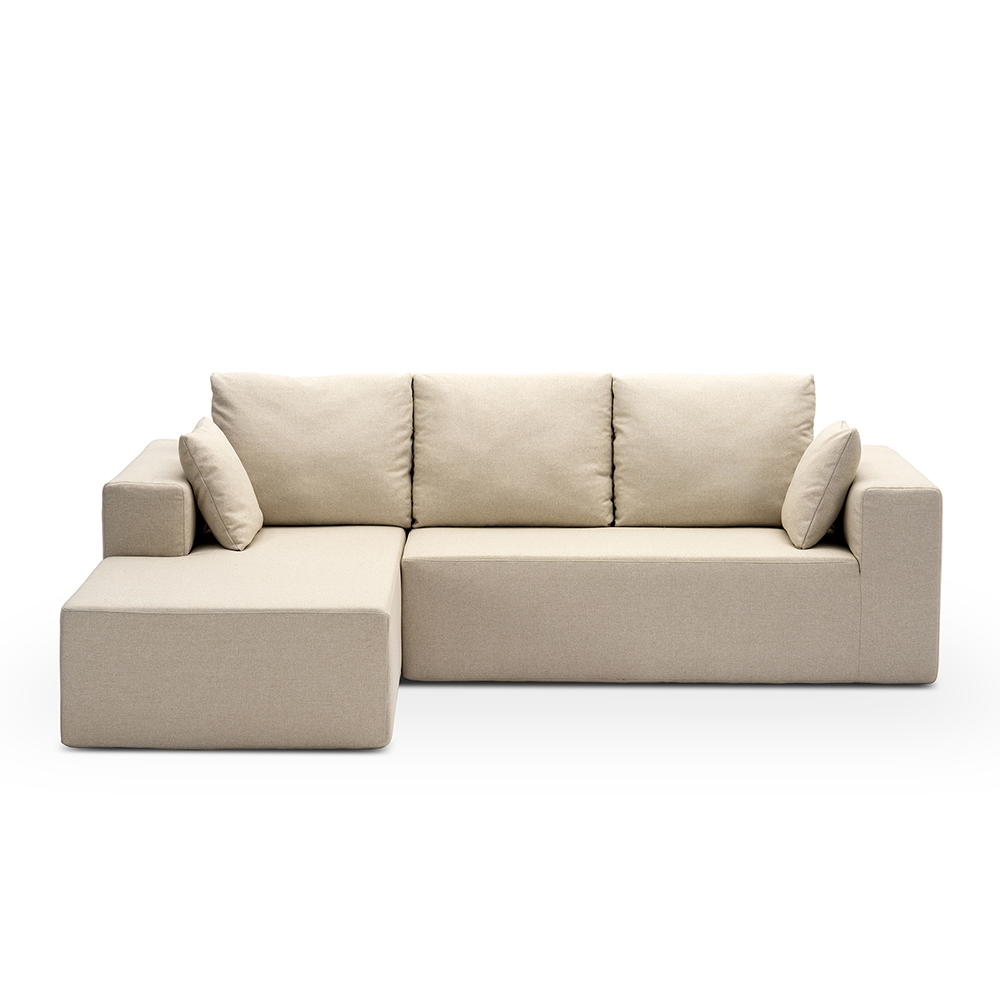 3 Seater L-Shape Compressed Couch