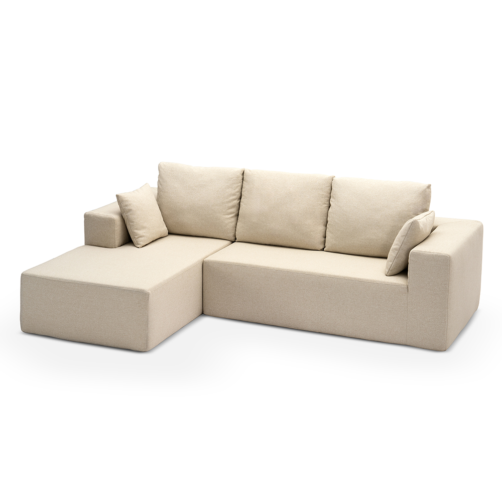 3 Seater L-Shape Compressed Couch