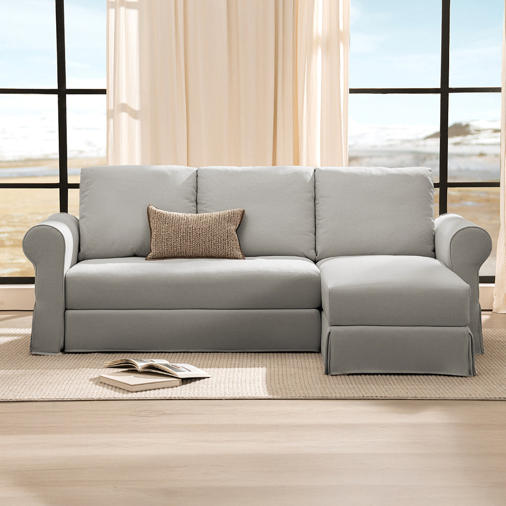 3 Seater L-Shape Sofa(Curved Armrest)