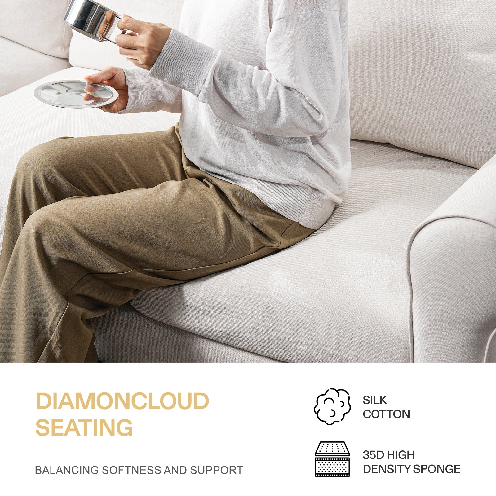 3 Seater Sofa(Curved Armrest)