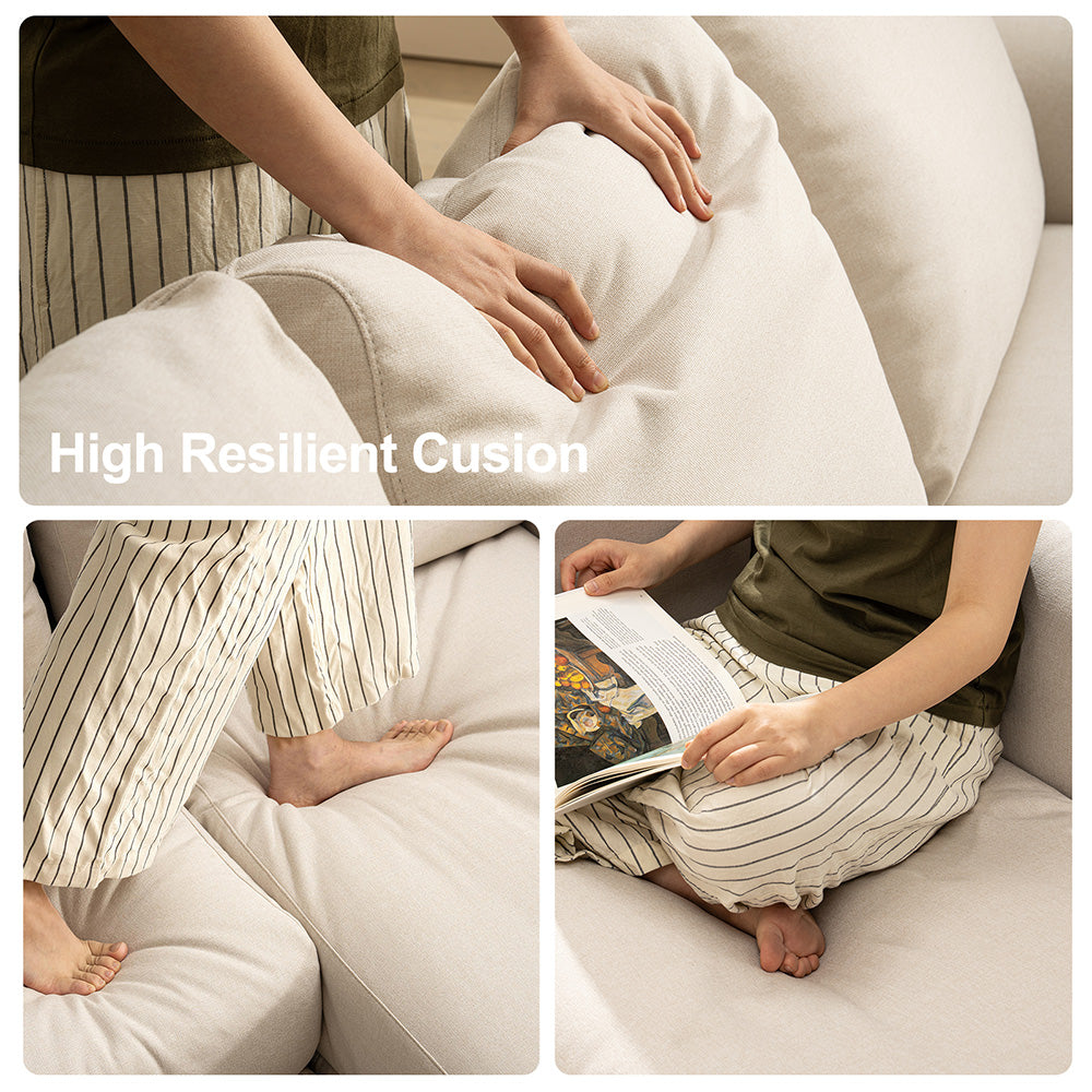 3 Seater L-Shape Sofa(Curved Armrest)