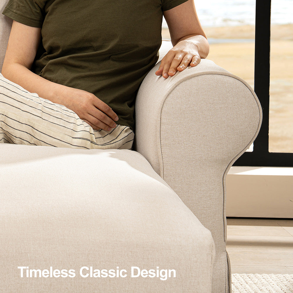 3 Seater L-Shape Sofa(Curved Armrest)