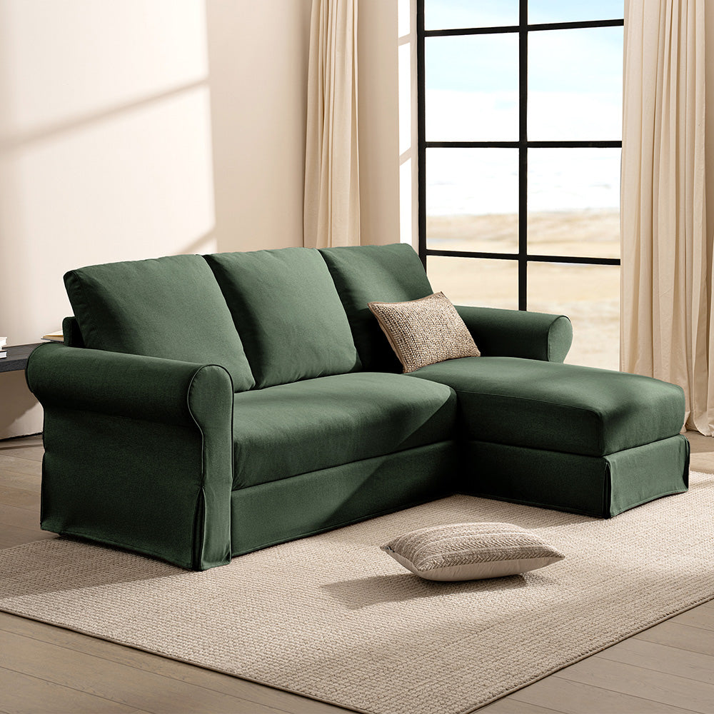 3 Seater L-Shape Sofa(Curved Armrest)