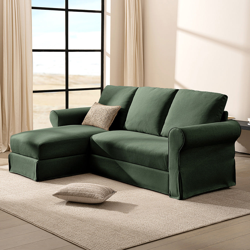 3 Seater L-Shape Sofa(Curved Armrest)