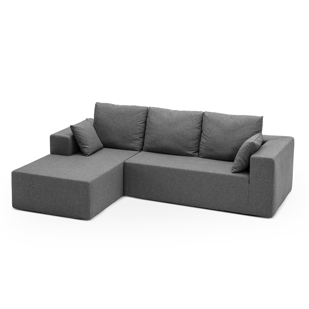3 Seater L-Shape Compressed Couch