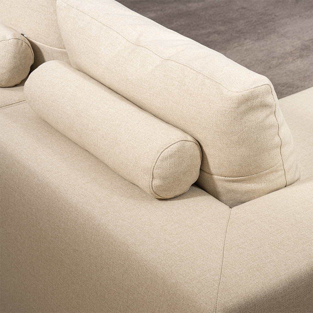 3 Seater L-Shape Compressed Couch
