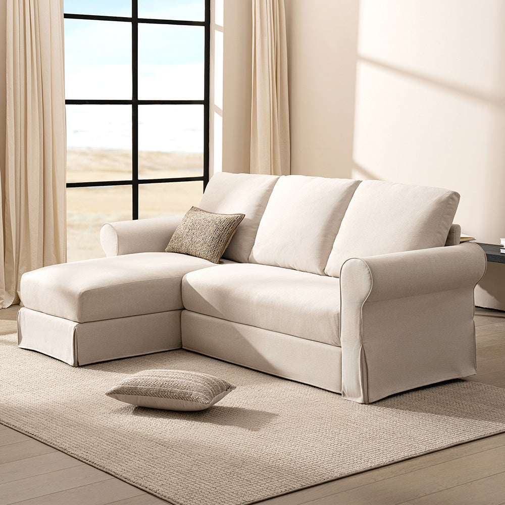 3 Seater L-Shape Sofa(Curved Armrest)