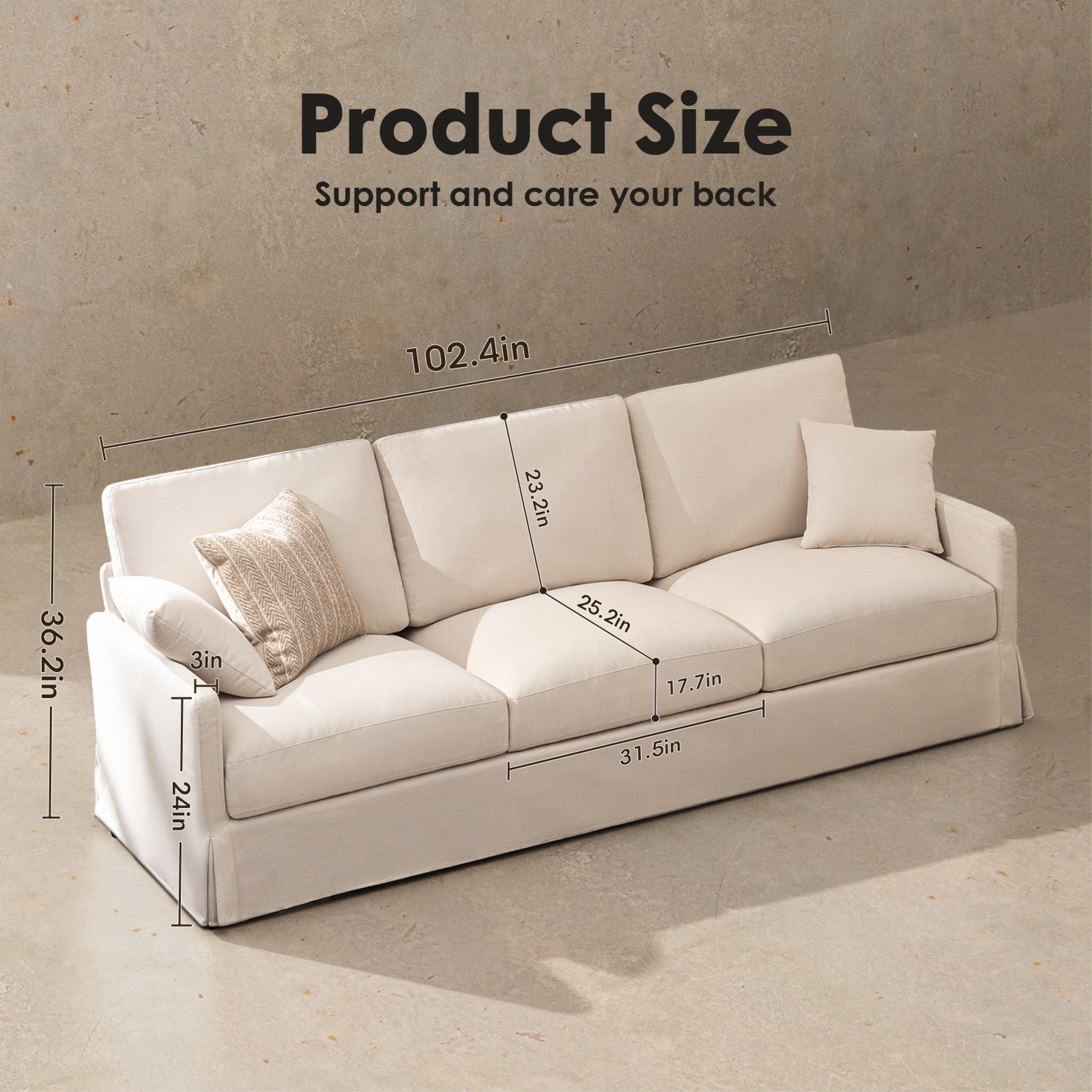 DiamonCloud C 1+2+3+1 Set 6 Seater Sofa with Ottoman