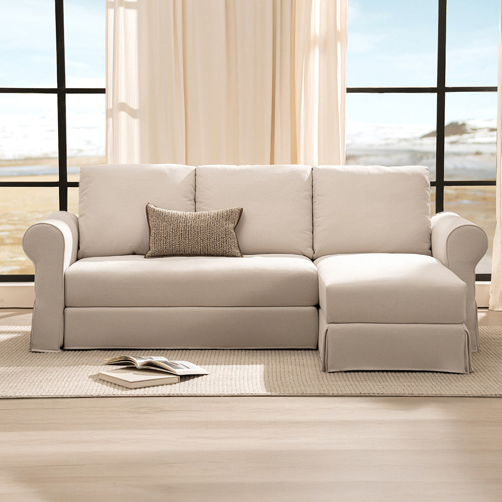 3 Seater L-Shape Sofa(Curved Armrest)