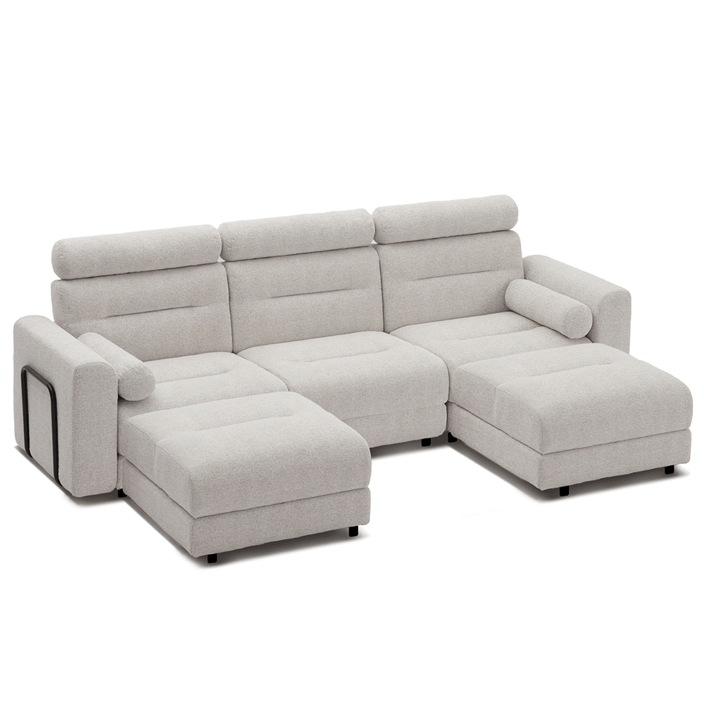 3 Seater with 2 Ottomans Modular Sofa