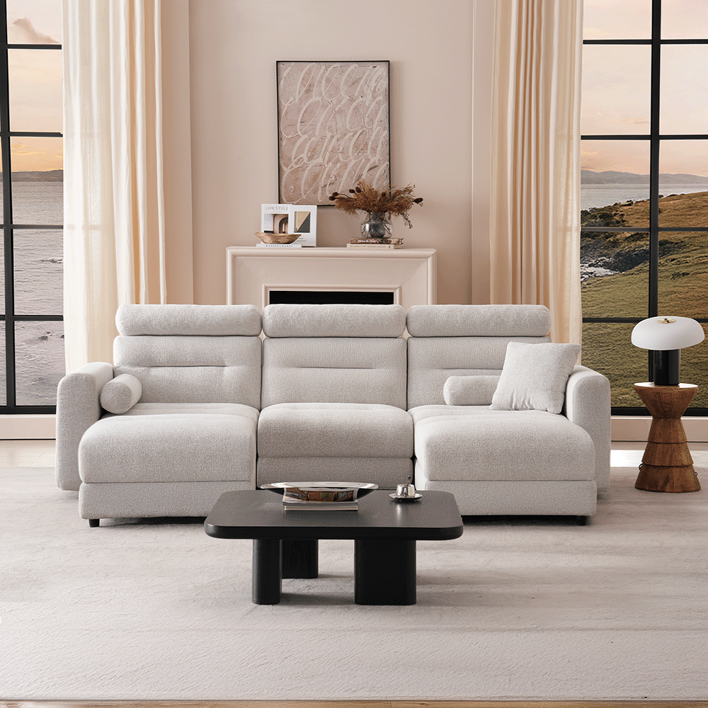 3 Seater with 2 Ottomans Modular Sofa