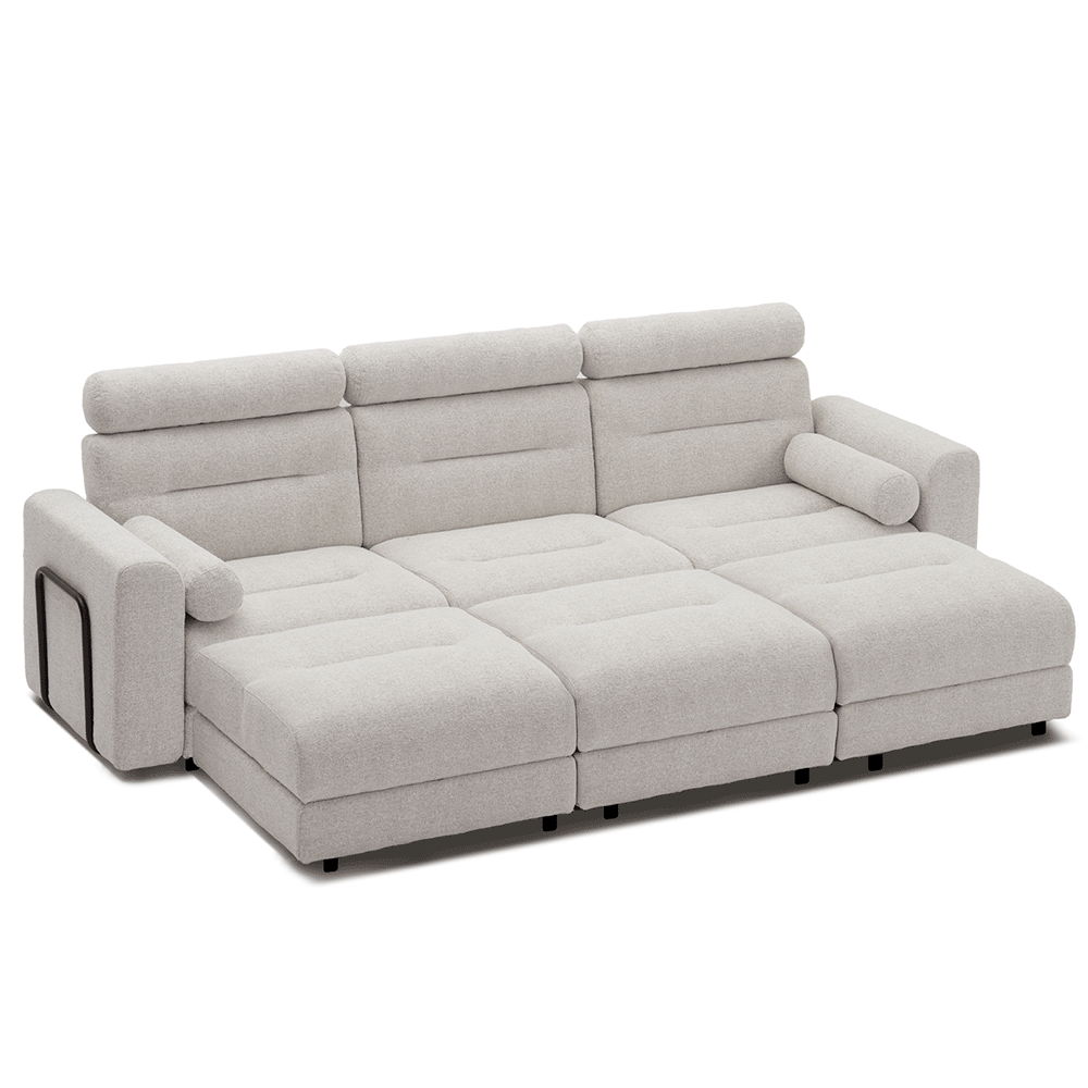 3 Seater with 3 Ottomans Modular Sofa