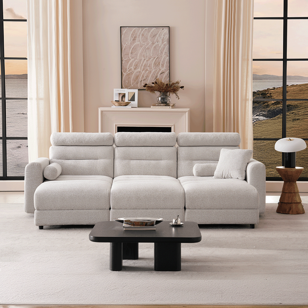 3 Seater with 3 Ottomans Modular Sofa