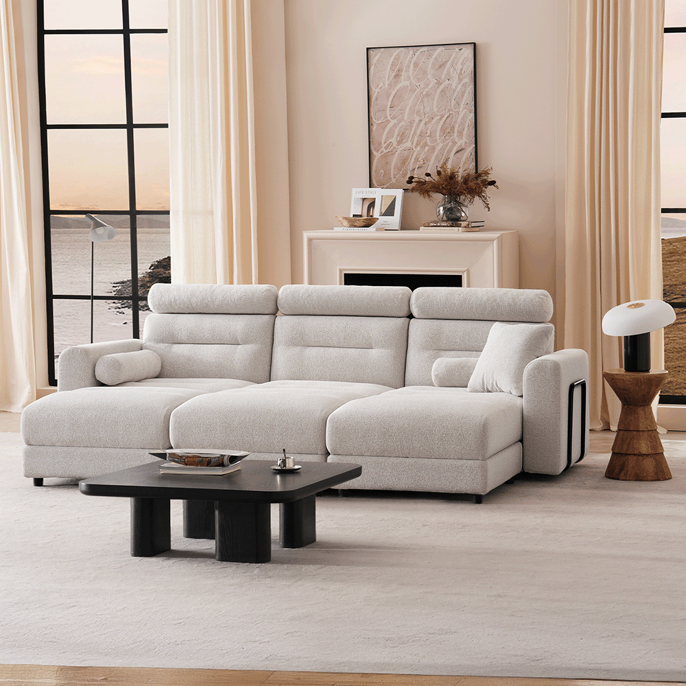 3 Seater with 3 Ottomans Modular Sofa