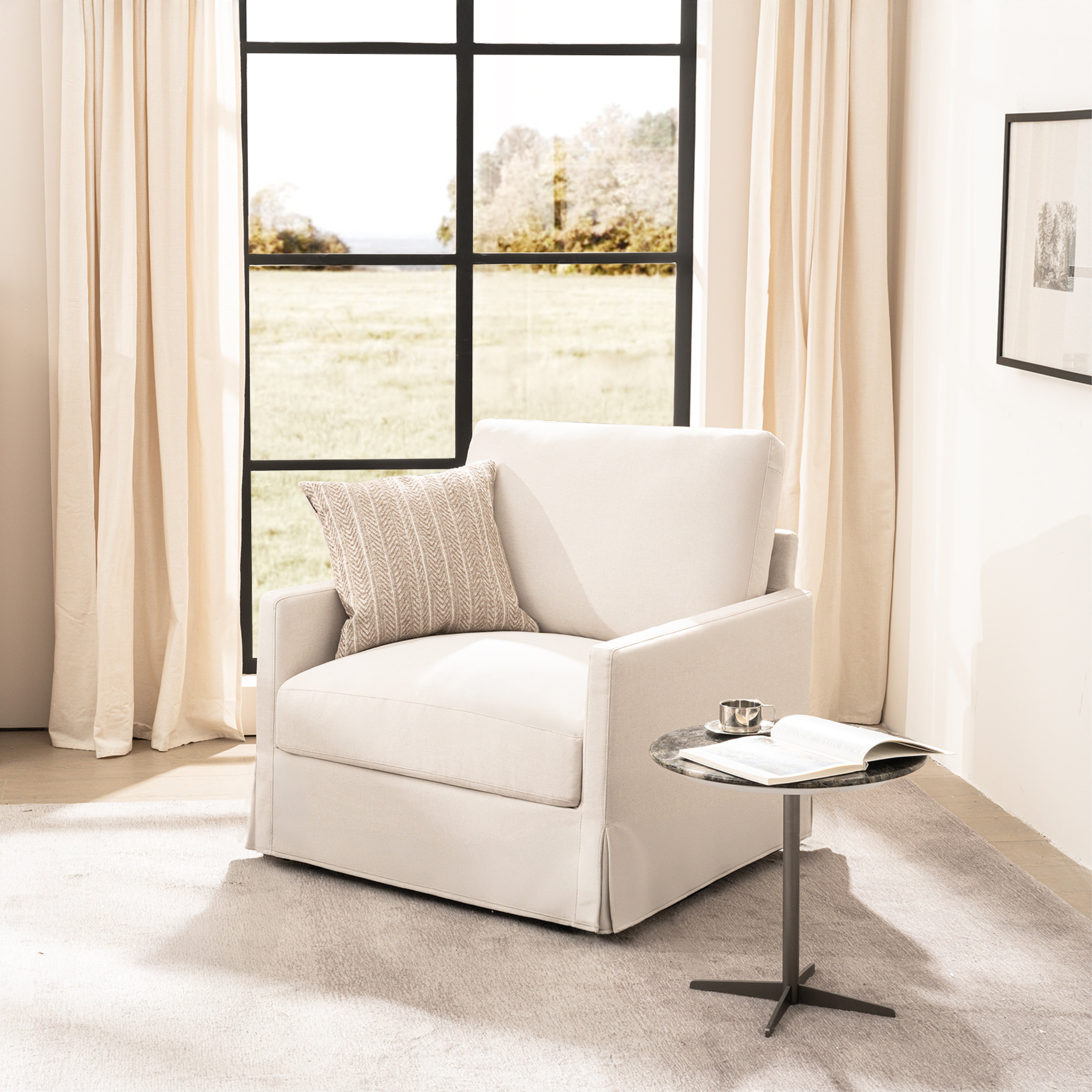DiamonCloud C Single Seater Sofa with Ottoman