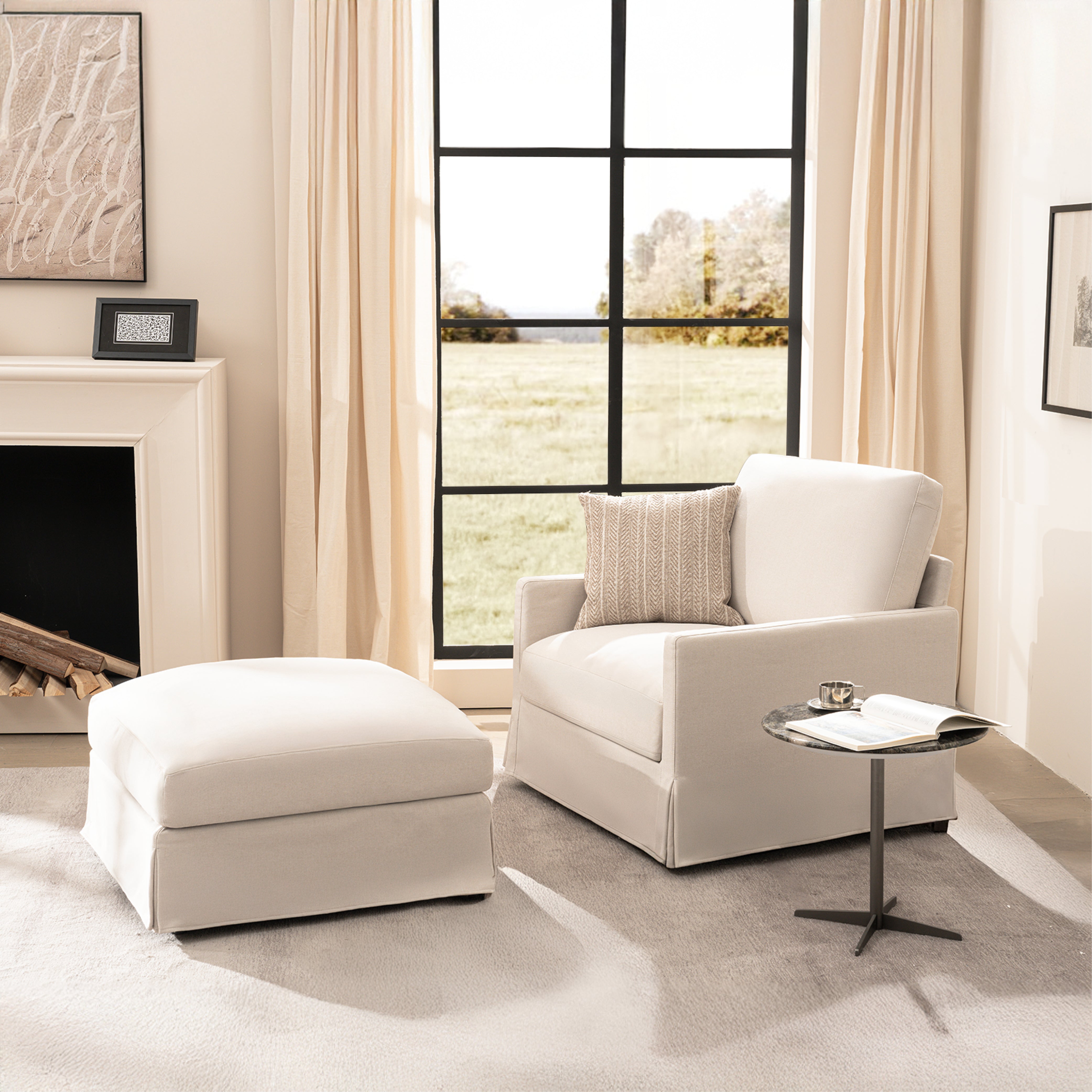 DiamonCloud C Single Seater Sofa with Ottoman