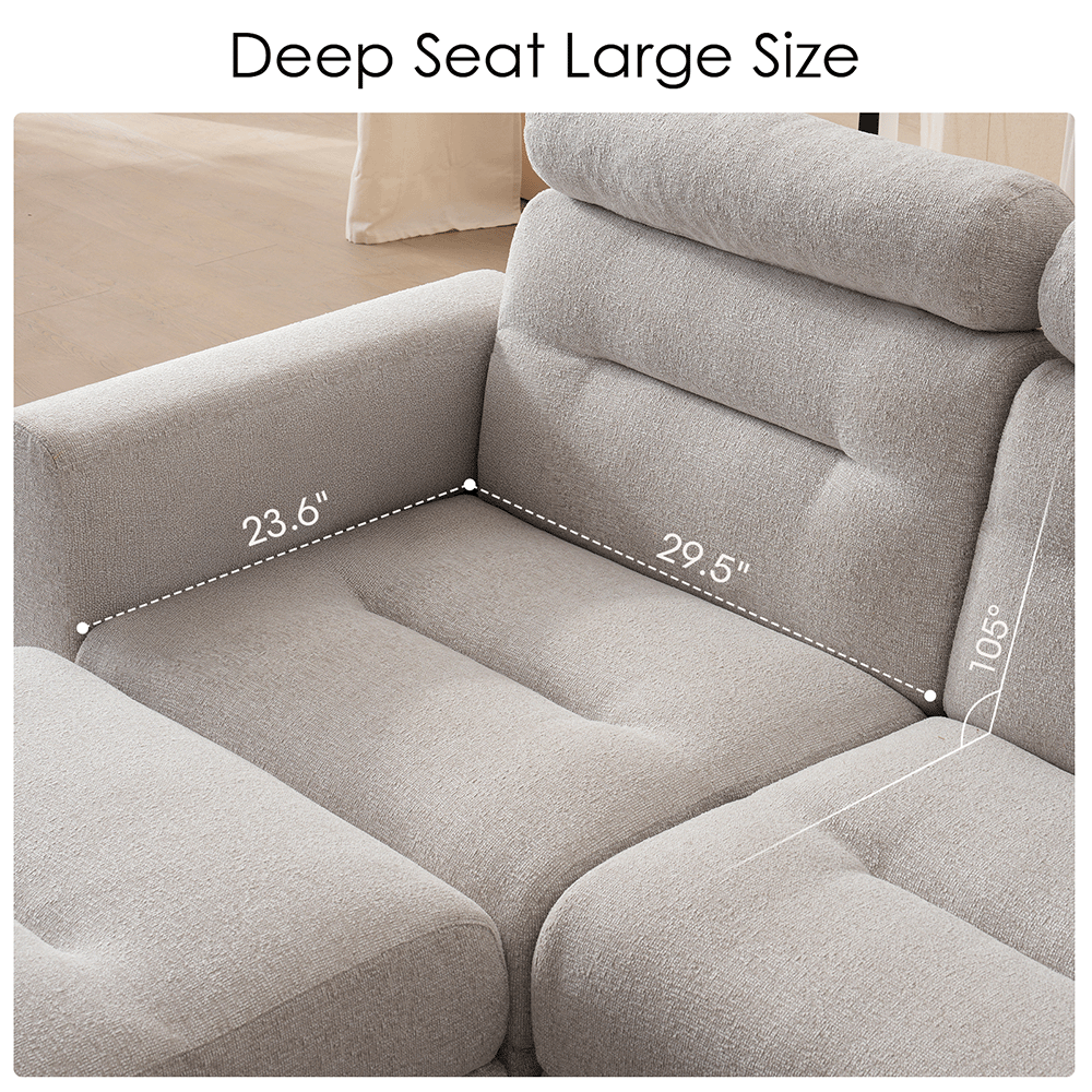 4 Seater with 4 Ottomans Modular Sofa