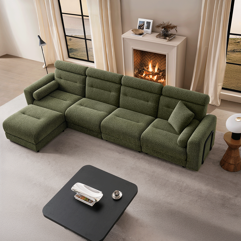 4 Seater with 1 Ottoman Modular Sofa