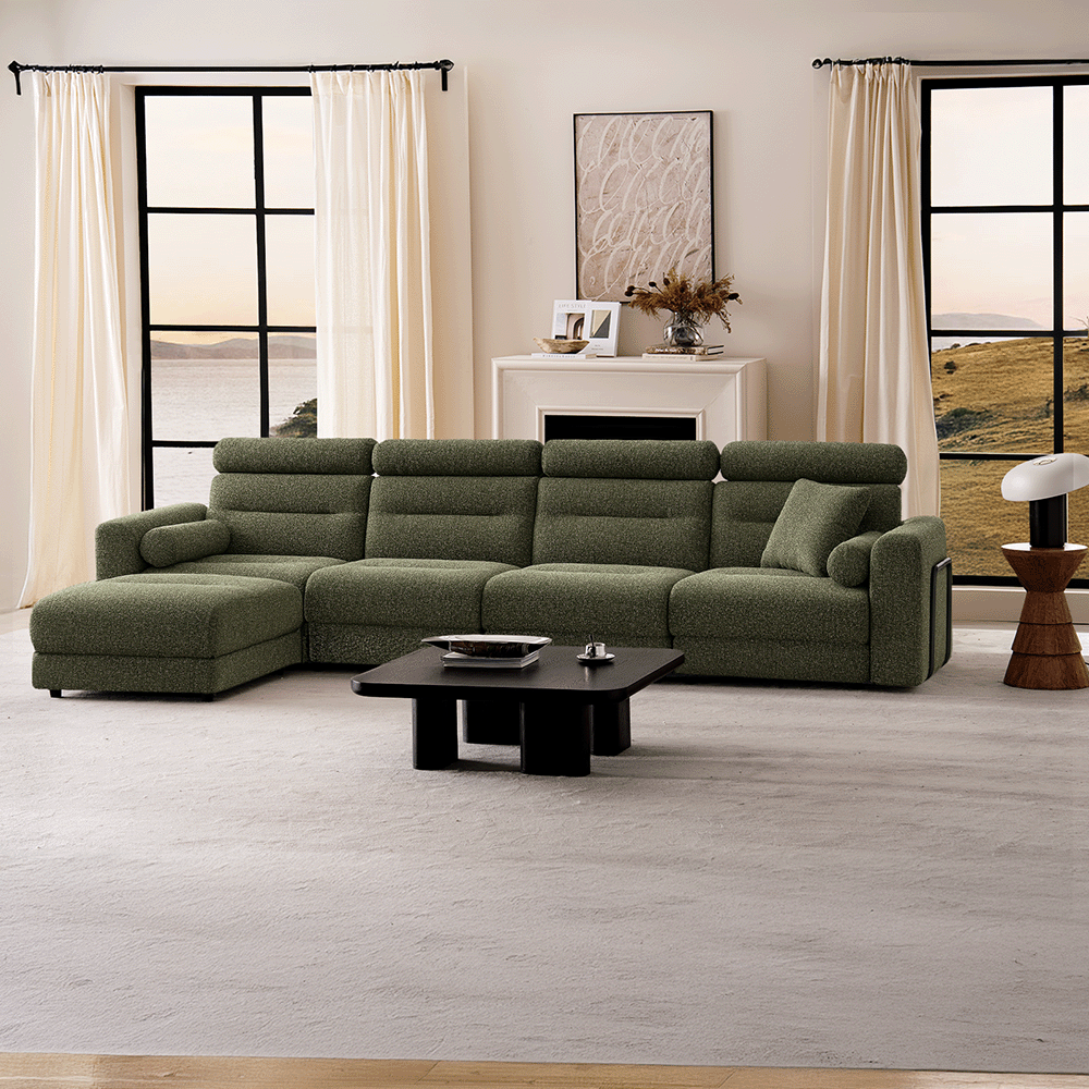 4 Seater with 1 Ottoman Modular Sofa
