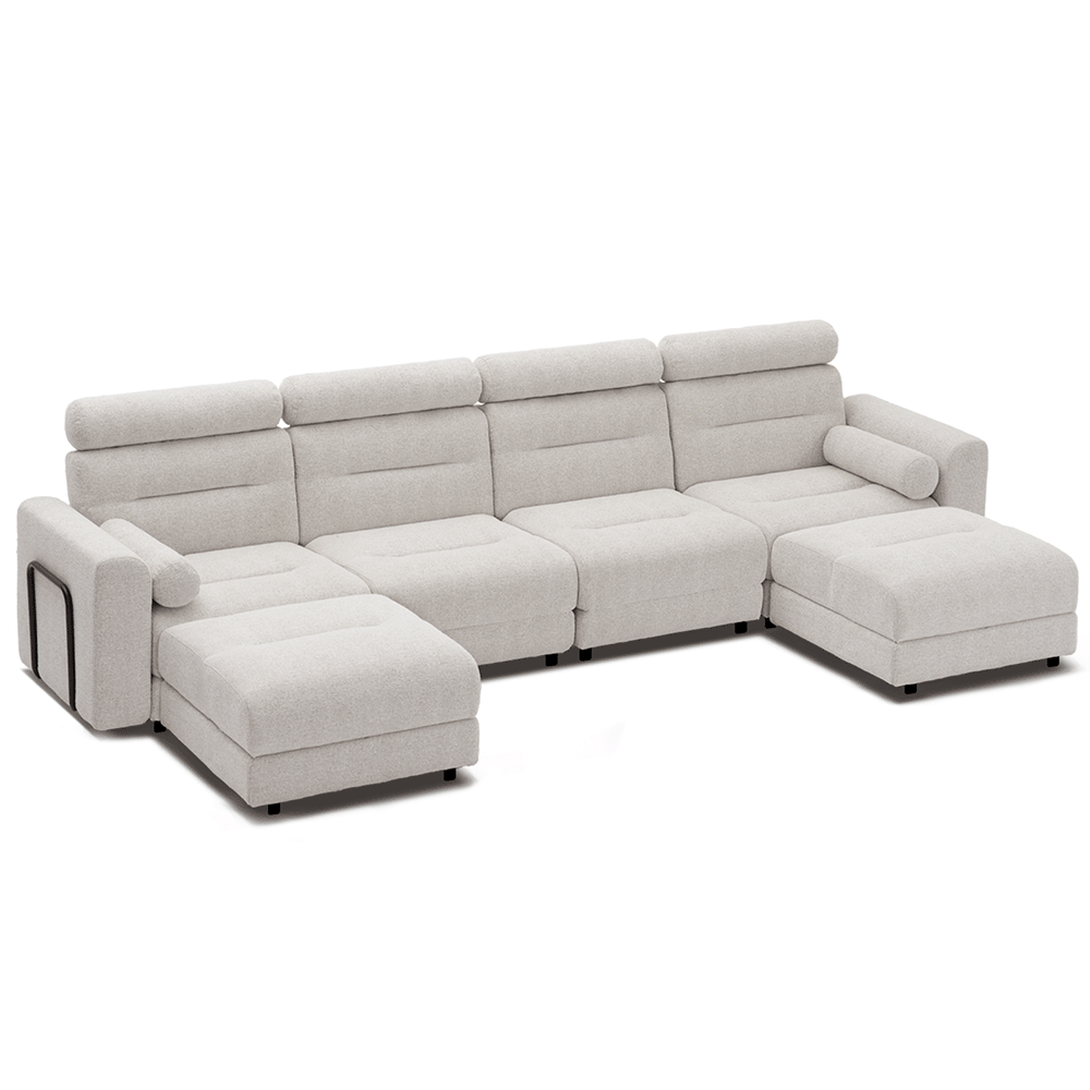 4 Seater with 2 Ottomans Modular Sofa