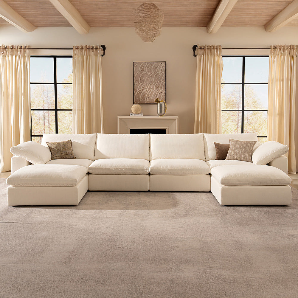 DiamonCloud D 4+2 Set 6 Seater Sofa with Ottoman