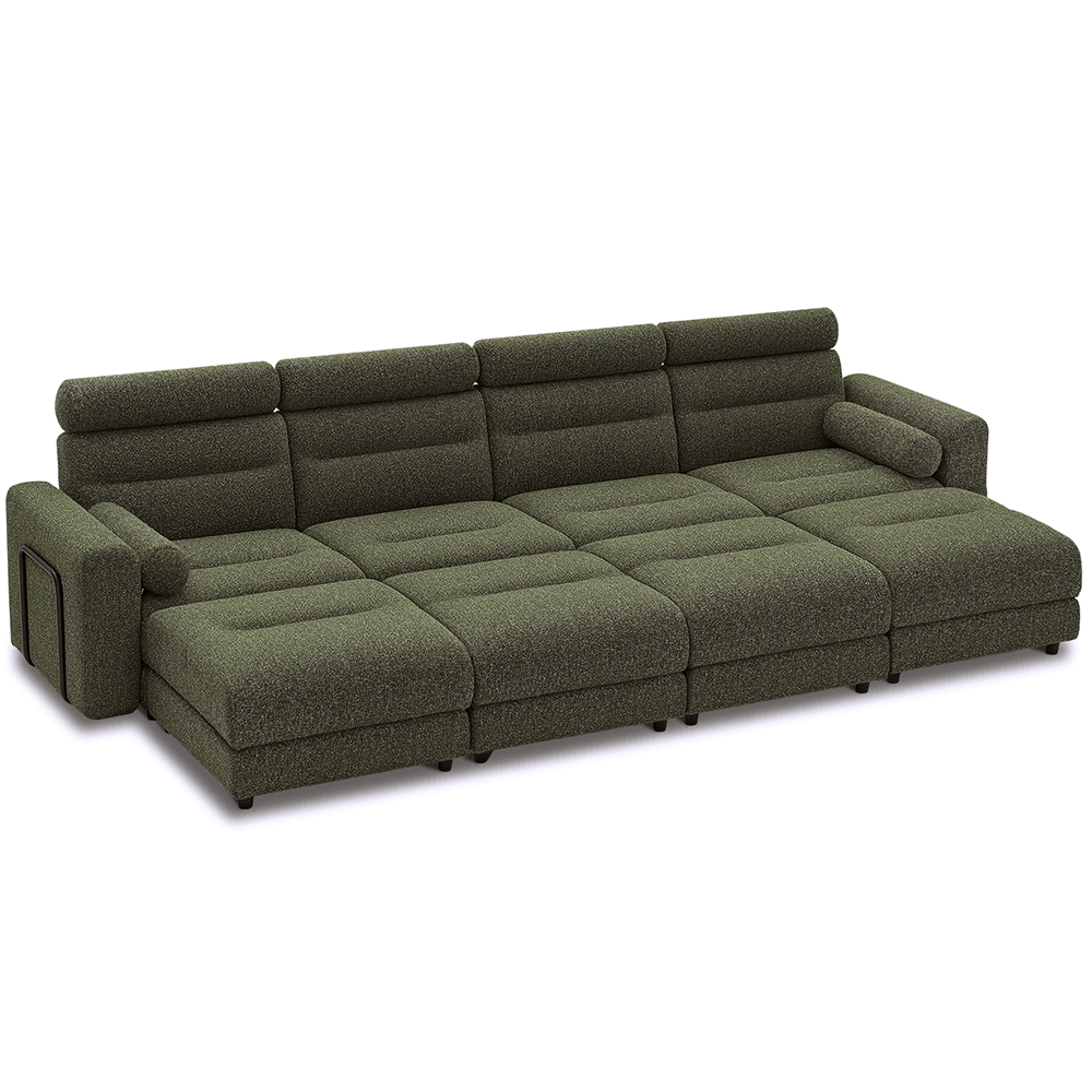 4 Seater with 4 Ottomans Modular Sofa