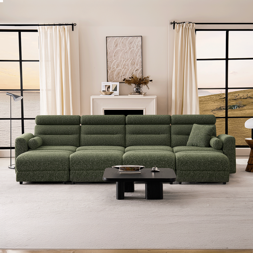 4 Seater with 4 Ottomans Modular Sofa