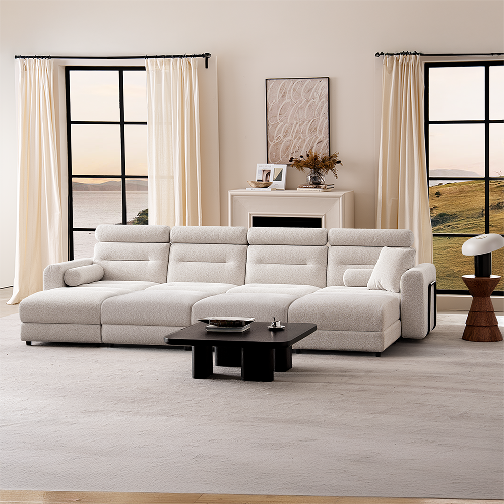 4 Seater with 4 Ottomans Modular Sofa