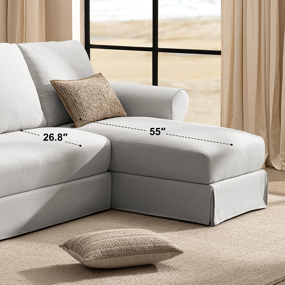 3 Seater L-Shape Sofa(Curved Armrest)
