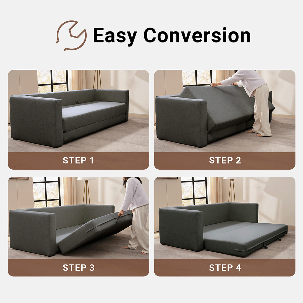 Queen Size 3 Seater Sofa Bed