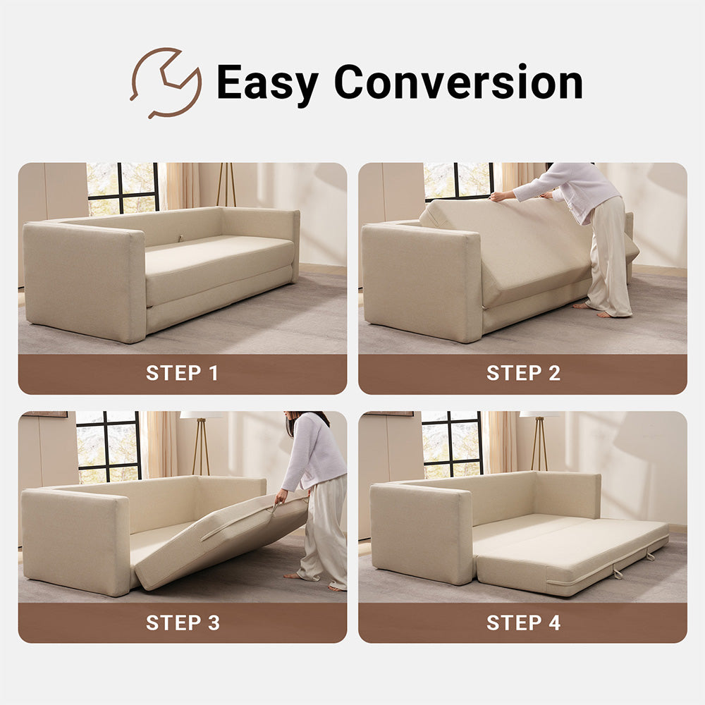 Queen Size 3 Seater Sofa Bed