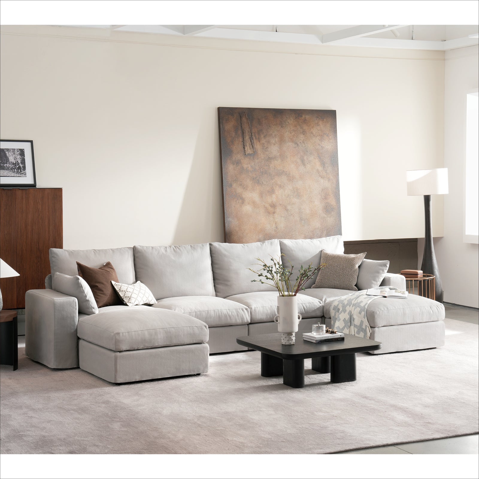 DiamonCloud A 4+2 Set 6 Seater Sofa with Ottomans