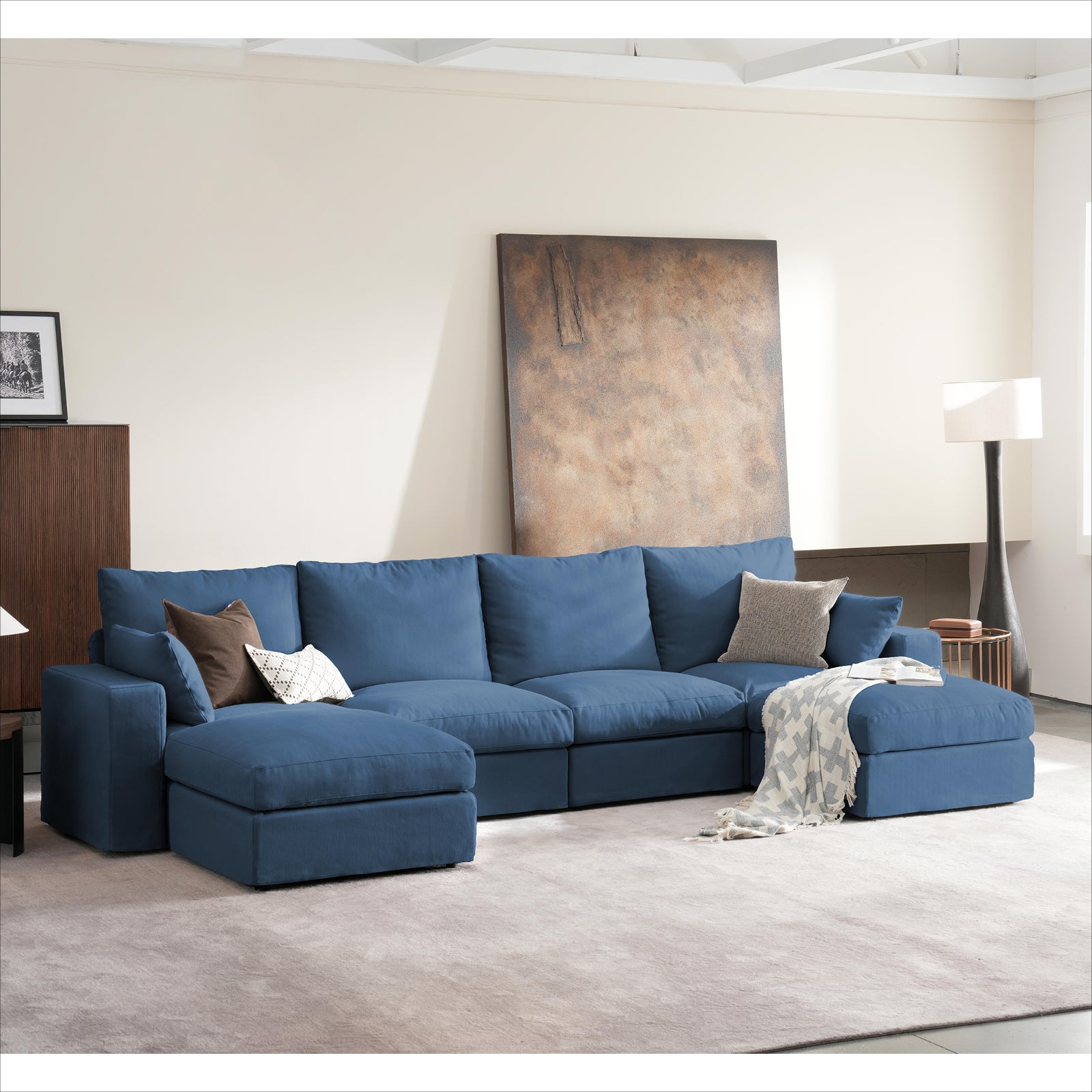 DiamonCloud A  4+2 Set 6 Seater Sofa with Ottomans