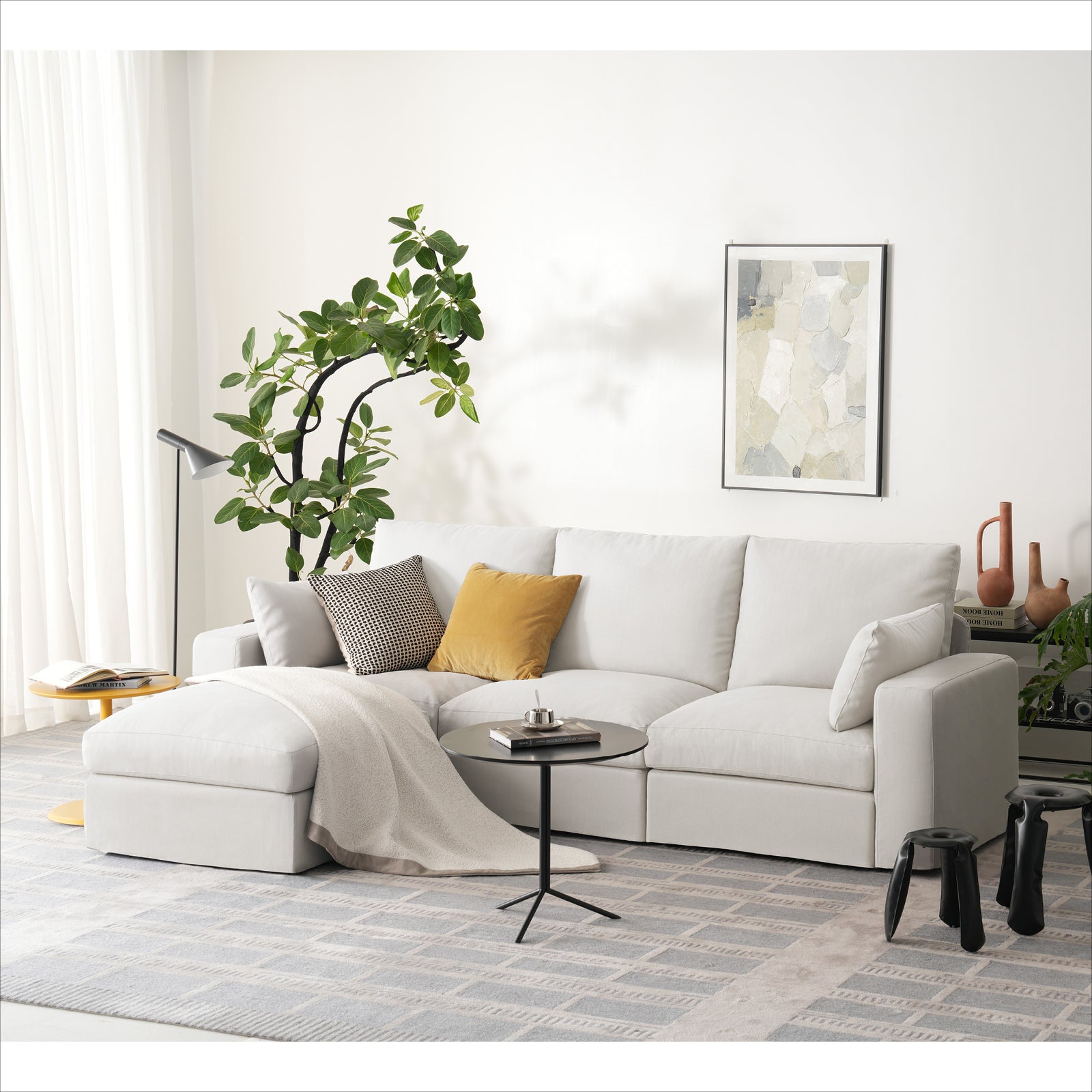 DiamonCloud A  3+1 Set 4 Seater Sofa with Ottoman