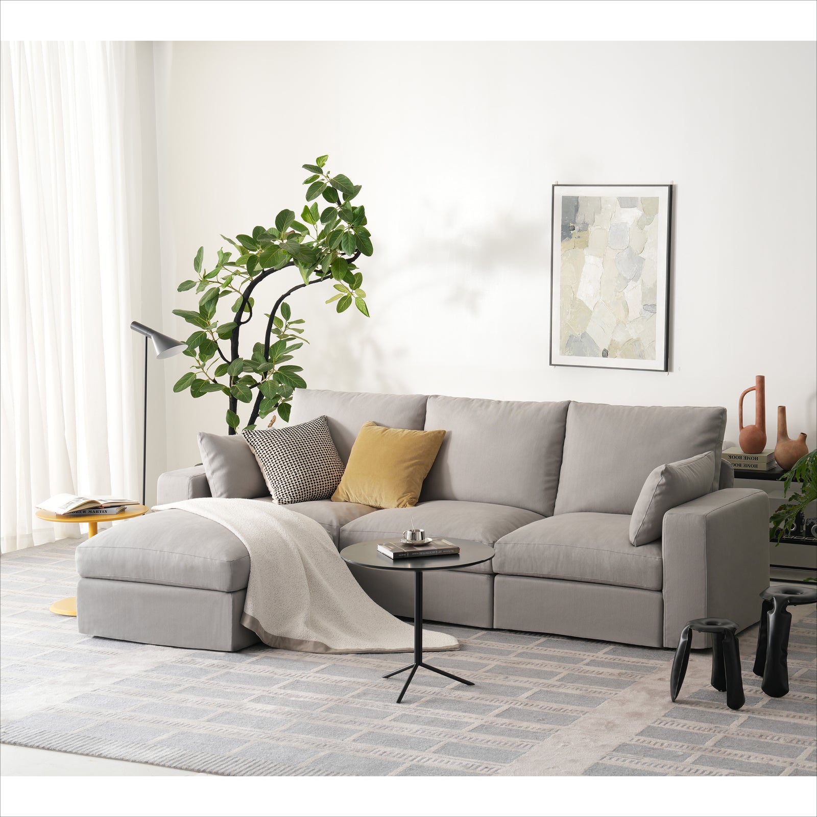 DiamonCloud A  3+1 Set 4 Seater Sofa with Ottoman
