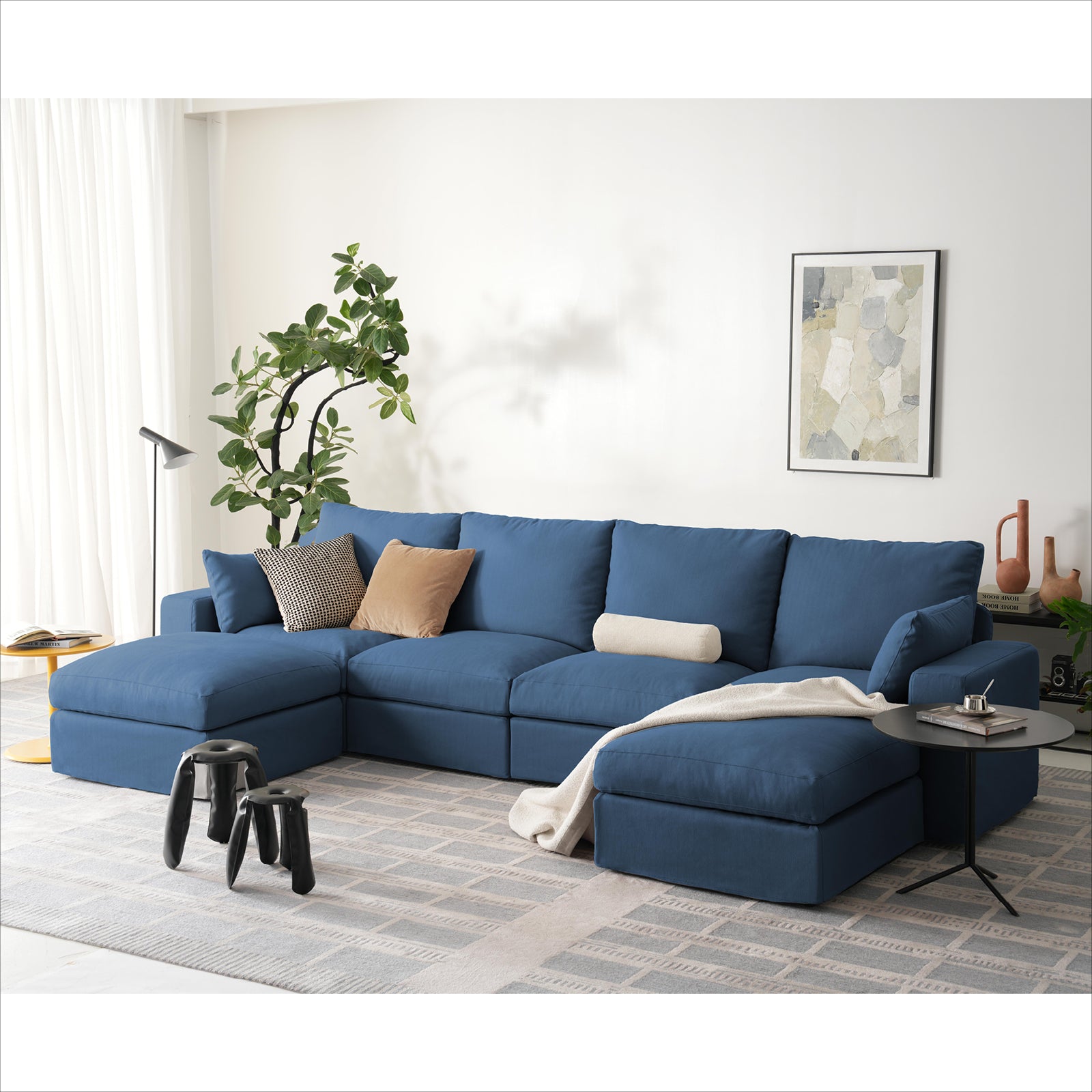 DiamonCloud A  4+2 Set 6 Seater Sofa with Ottomans