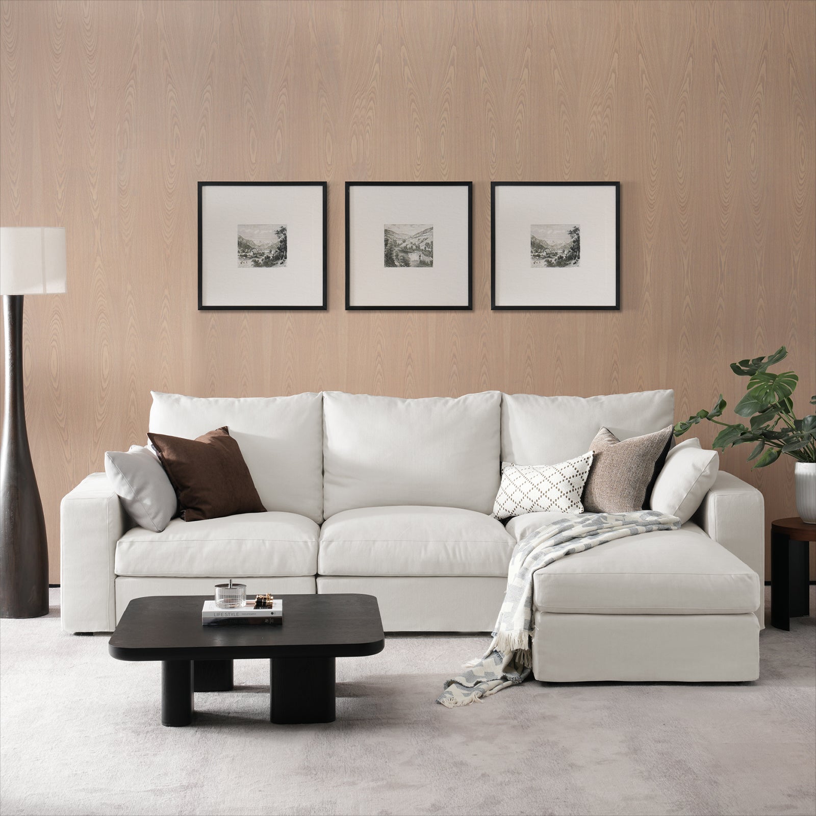DiamonCloud A  3+1 Set 4 Seater Sofa with Ottoman