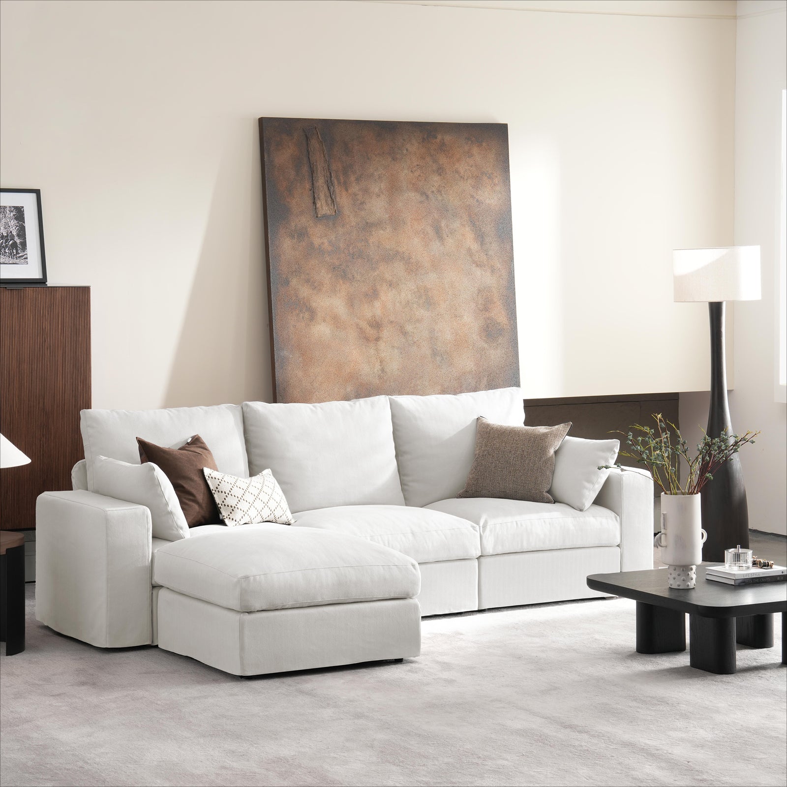 DiamonCloud A  3+1 Set 4 Seater Sofa with Ottoman