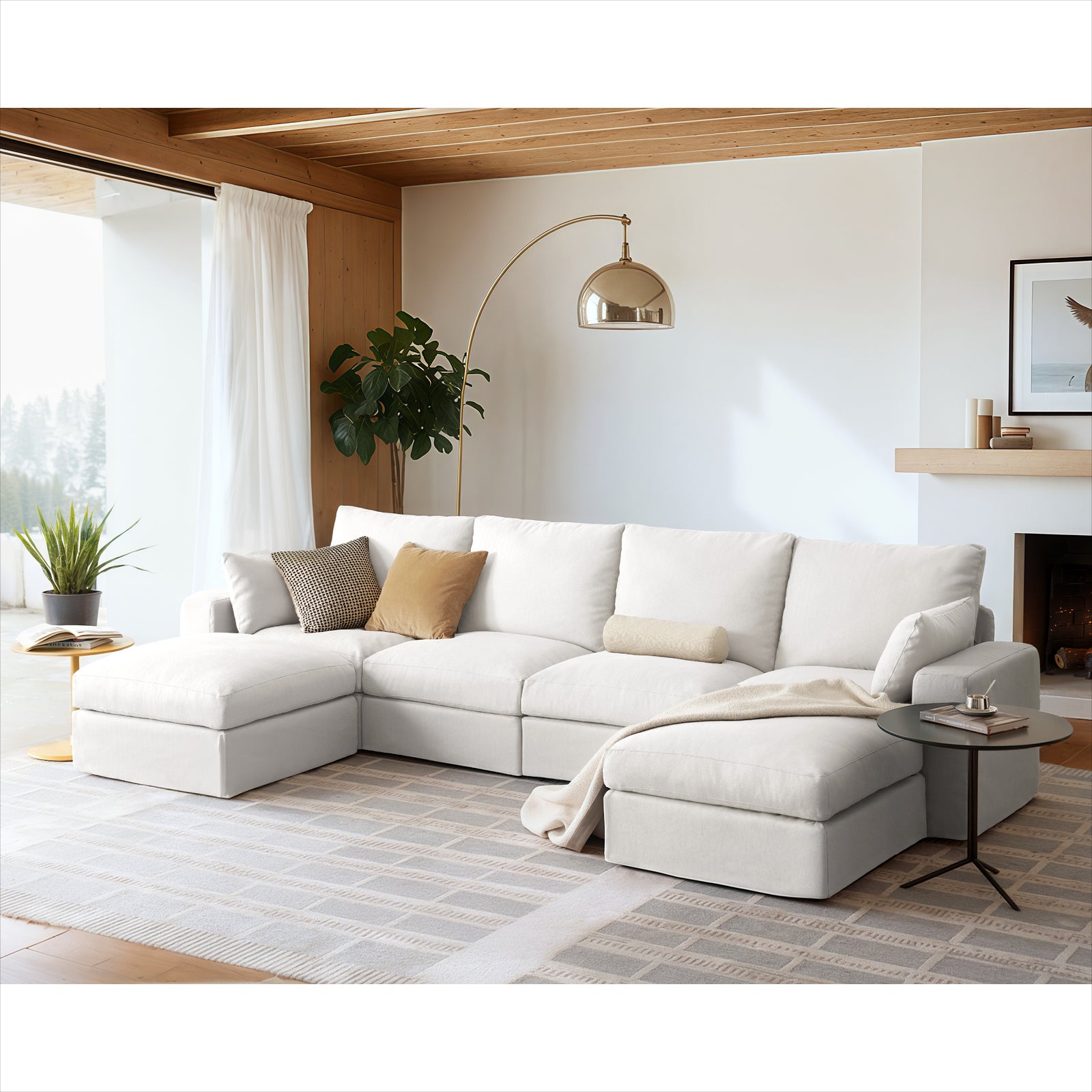 DiamonCloud A  4+2 Set 6 Seater Sofa with Ottomans