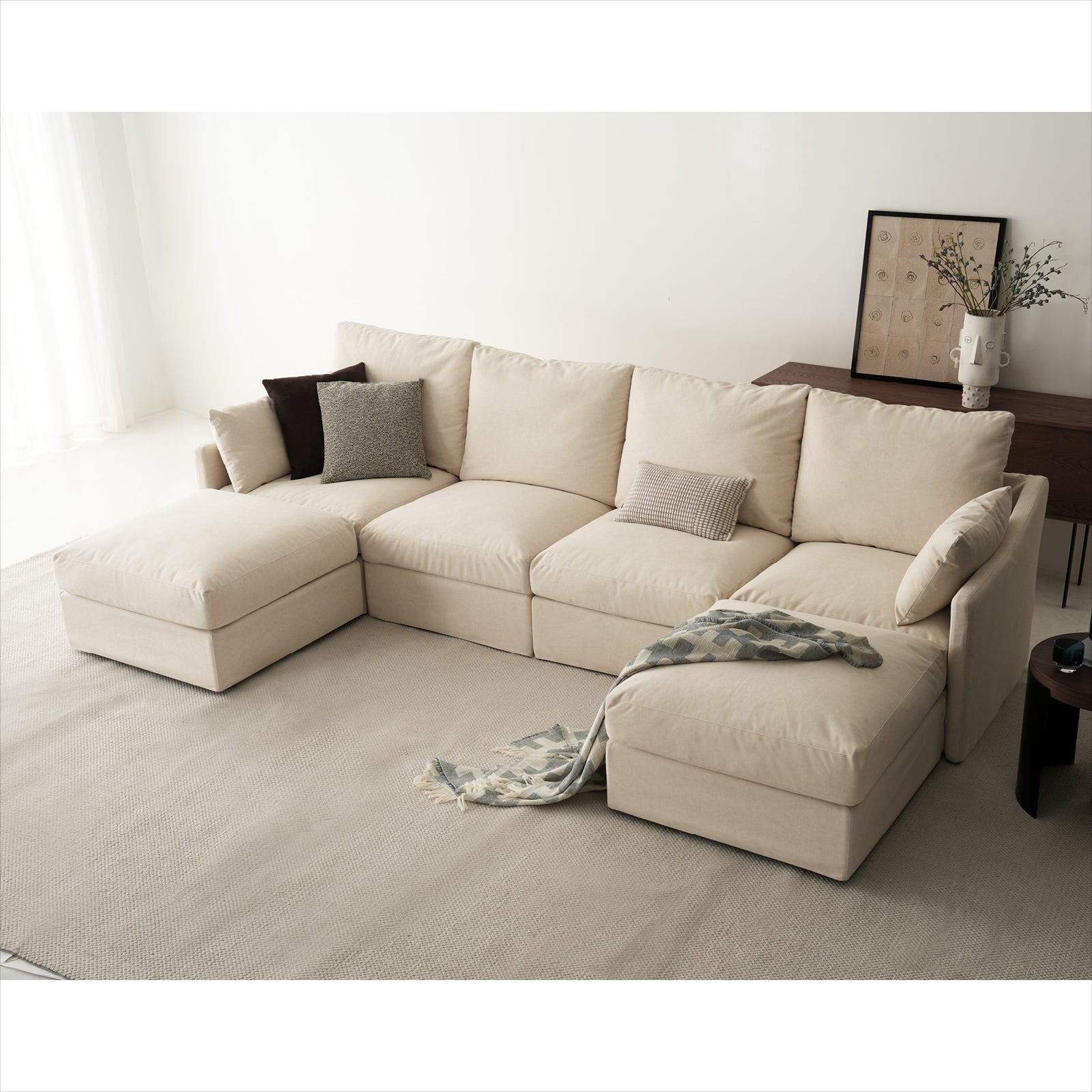 DiamonCloud B  4+2 Set 6 Seater Sofa with Ottomans