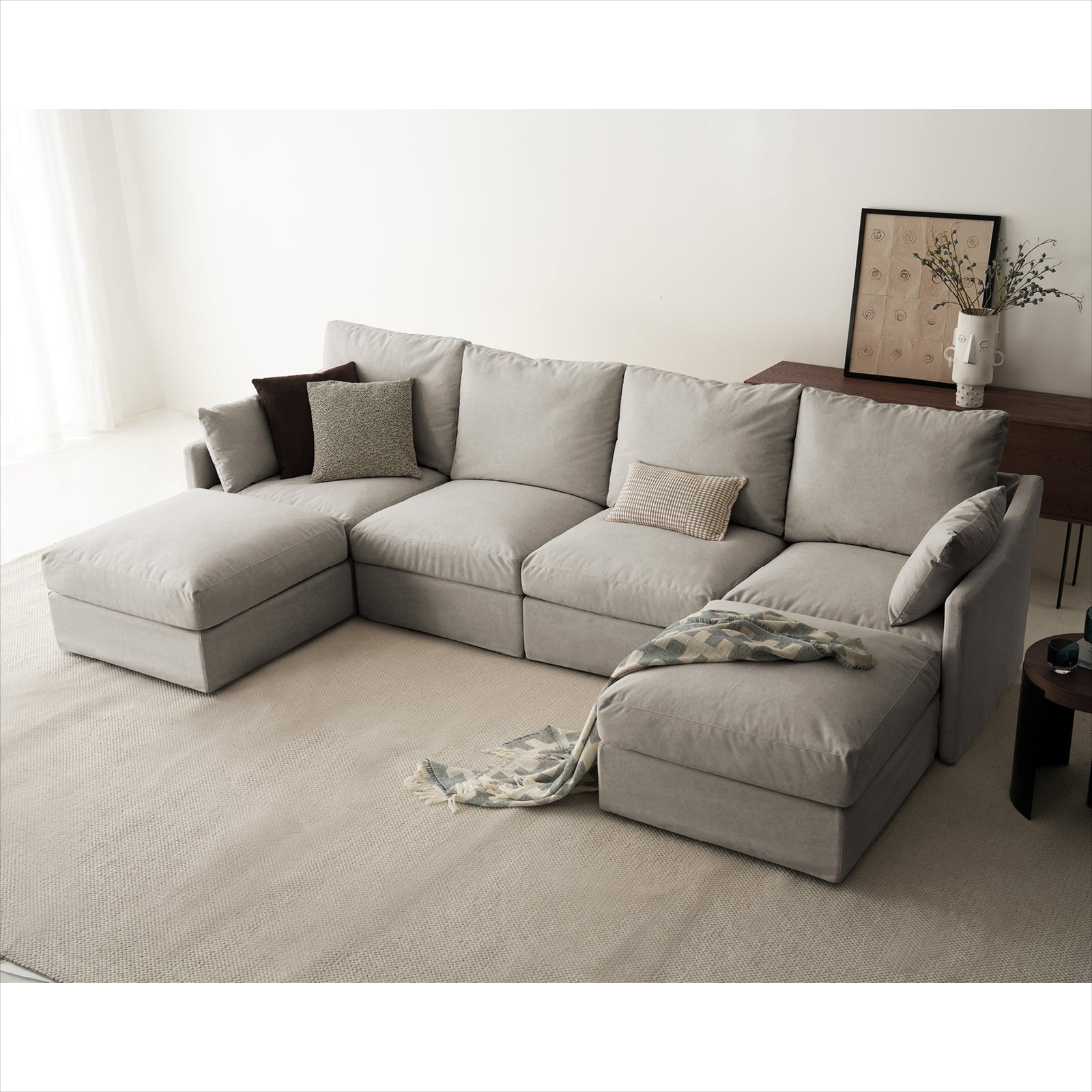 DiamonCloud B  4+2 Set 6 Seater Sofa with Ottomans