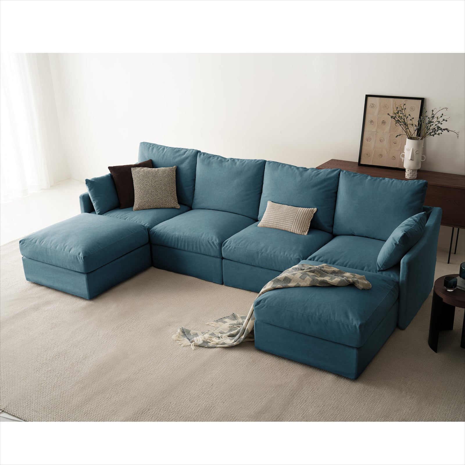 DiamonCloud B  4+2 Set 6 Seater Sofa with Ottomans