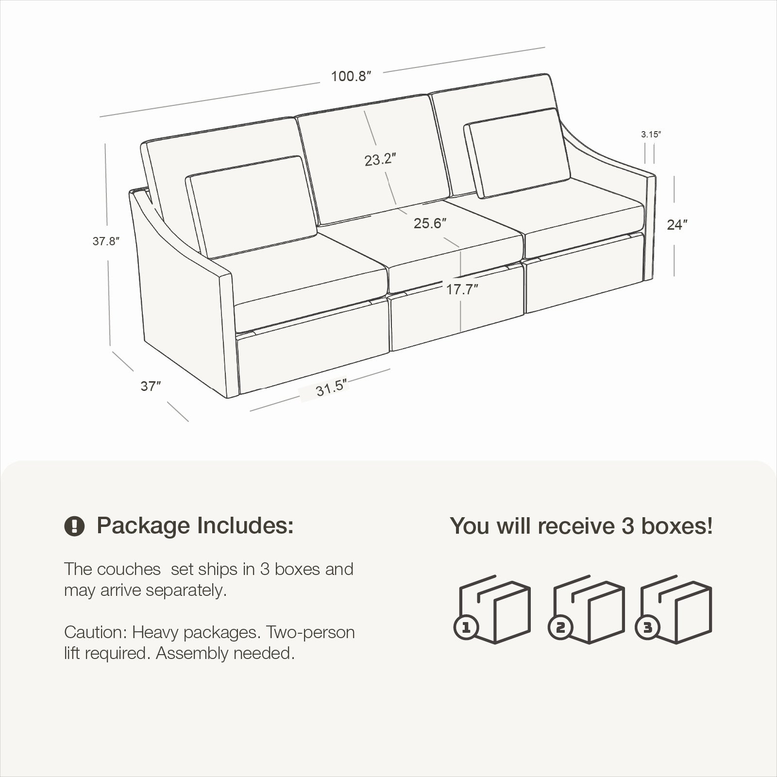 DiamonCloud B  3 Seater