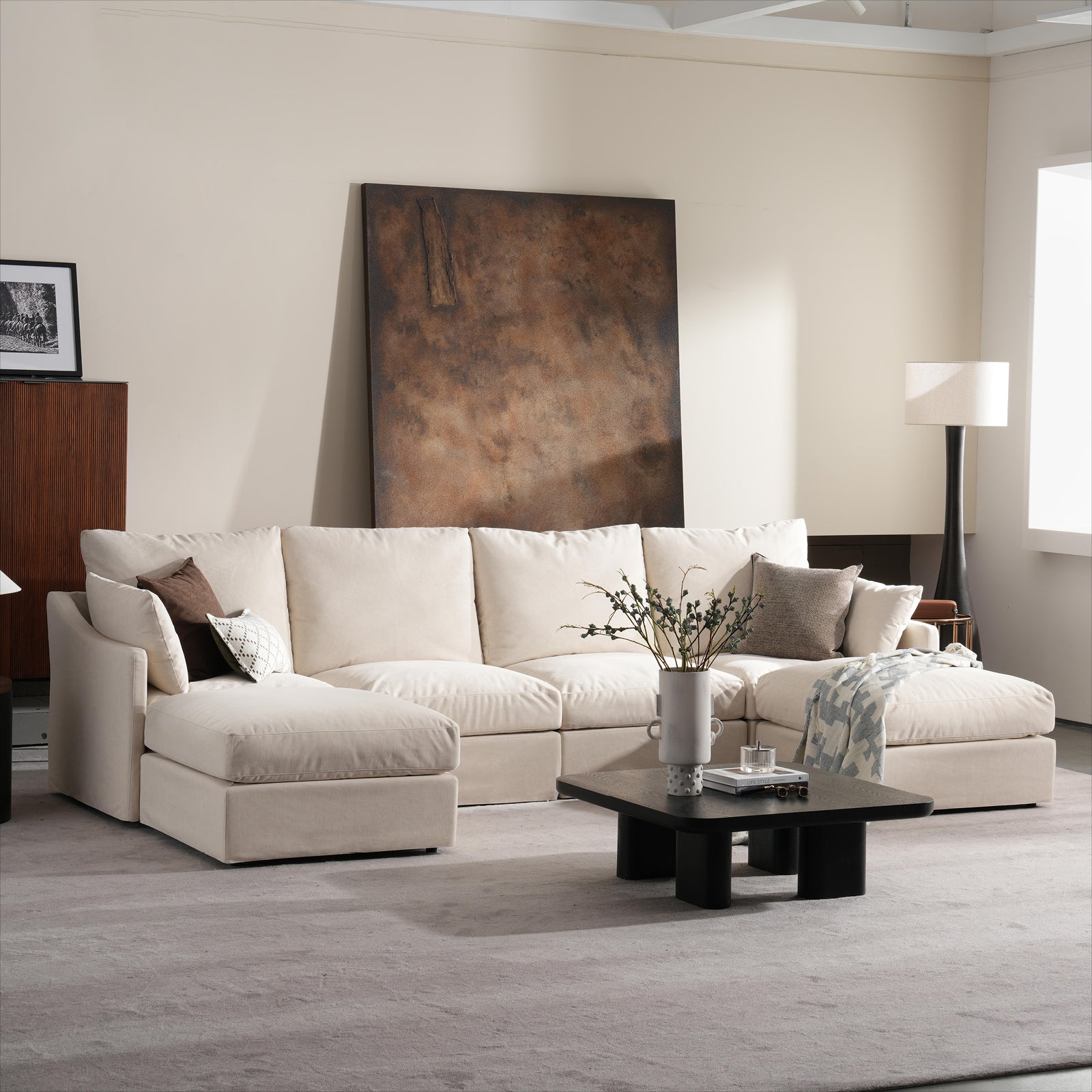 DiamonCloud B  4+1 Set 5 Seater Sofa with Ottoman