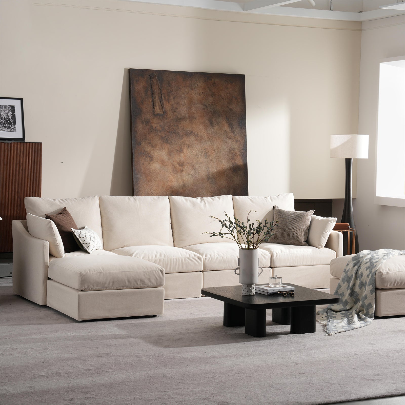 DiamonCloud B  4+2 Set 6 Seater Sofa with Ottomans